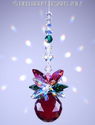 m/w Swarovski 20mm Christmas RED BALL ORNAMENT Sun