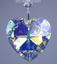 m/w Swarovski Crystal 40mm AB HUGE Heart + AB Litt