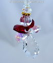 m/w Swarovski Crystal AB + Red Sweet Heart Angel S