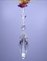 m/w Swarovski Lg. Clear Heart with Chakra Colors S
