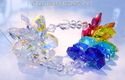 m/w Swarovski Crystal AB Star Double Chakra Stack 