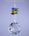 m/w Swarovski Dahlia with 7 Healing Chakra Colors 
