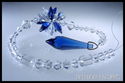 m/w Swarovski Crystal Cobalt Blue and Clear Long P