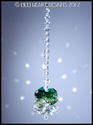 m/w Swarovski Crystal Emerald Green SMALLER LOTUS 