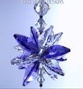 m/w Swarovski Purple + Clear Star Long Pendulum  S