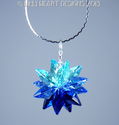 m/w Swarovski 3 Blues Star Suncatcher or Pendant w