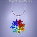 m/w Swarovski Crystal Chakra 7 Color Star SunCatch