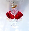 m/w Swarovski Crystal AB + Red Sweet Heart Angel S