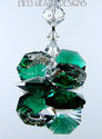 m/w Swarovski Crystal Emerald Green and Clear SunC