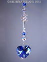 m/w Swarovski Crystal Aurora Sapphire Blue Heart S