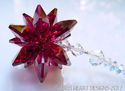 m/w Swarovski Crystal Bordeaux Red Star Feng Shui 
