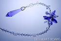 m/w Swarovski Purple + Clear Star Long Pendulum  S