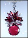 m/w Swarovski Bordealux Red Pineapple Feng Shui Su