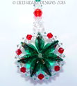 m/w Swarovski Emerald Red Christmas Suncatcher Sta