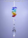 m/w Swarovski Lg. Clear Heart with Chakra Colors S