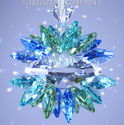 m/w Swarovski Crystal HUGE Dbl Ocean Colors LOTUS 
