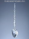 m/w Swarovski 28mm Crystal Clear Heart + Strand Su