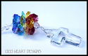 m/w All Swarovski Crystal Cross Rainbow Chakra Sun