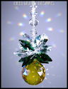 m/w Swarovski Crystal Topaz + Green SunCatcher Pin
