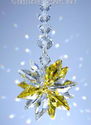m/w Swarovski Crystal Lt Topaz And Clear Sunburst 