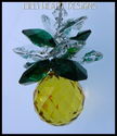 m/w Swarovski Crystal Topaz + Green SunCatcher Pin
