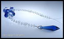 m/w Swarovski Crystal Cobalt Blue and Clear Long P