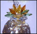 m/w Swarovski Crystal Autumn Leaves Colors Lotus B