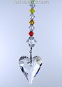 m/w Swarovski Clear Wild Heart with Chakra Strand 