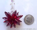 m/w Swarovski Crystal Bordeaux Red Star Feng Shui 