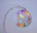 Austrain Crystal Aurora Borealis Crescent Moon wit