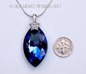 Fine Austrian Crystal DEEP SPARKLING BLUE Marquise