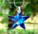 Swarovski Crystal RARE Large Star 40mm Dark Blue C