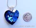 Swarovski Crystal Cobalt Blue Sparkling HEART PEND