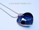 Swarovski Crystal Cobalt Blue Sparkling HEART PEND