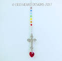 m/w Swarovski Crystal Big RHINESTONE STUDDED CROSS