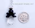 Itty Bitty BLACK ANGEL Made With Swarovski Crystal