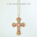 Big Gold and *PINK HEAVEN* Vintage Look CROSS Car 