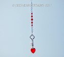 Key to Your Heart m/w Swrarovski Light Siam Red He