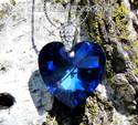 Swarovski Crystal Cobalt Blue Sparkling HEART PEND