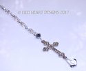 m/w Swarovski Crystal Big RHINESTONE STUDDED CROSS