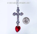 m/w Swarovski Crystal Big RHINESTONE STUDDED CROSS