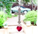 m/w Swarovski Crystal Big RHINESTONE STUDDED CROSS