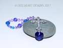 m/w Big Silver RHINESTONE CROSS m/w Rare Purple Vi