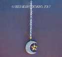 Luxurious Big Rhinestone Silver Plated Crescent Mo