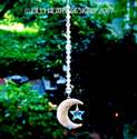 Luxurious Big Rhinestone Gold Plated Crescent Moon