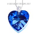 Swarovski Crystal Cobalt Blue Sparkling HEART PEND