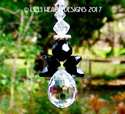 Itty Bitty BLACK ANGEL Made With Swarovski Crystal