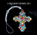 HUGE COLORFUL Stained Glass Gem Vintage Look m/w S