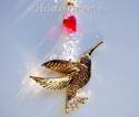 Hummingbird Suncatcher Car Charm with Swarovski Cr