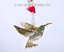 Hummingbird Suncatcher Car Charm with Swarovski Cr